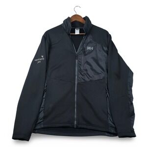 Helly Hansen Polartec Power Stretch Pro Jacket Men Large Black Sentient Jet Logo